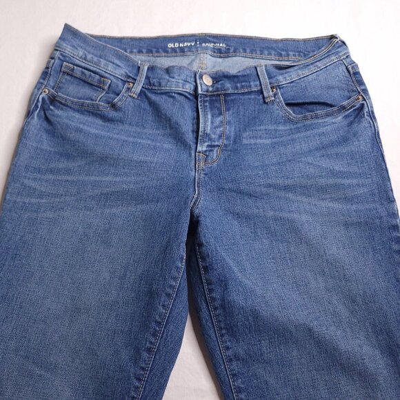 Old Navy Womens Original Jeans 8 Mid-Rise Medium Wash Stretch Slim Boot - Picture 5 of 8